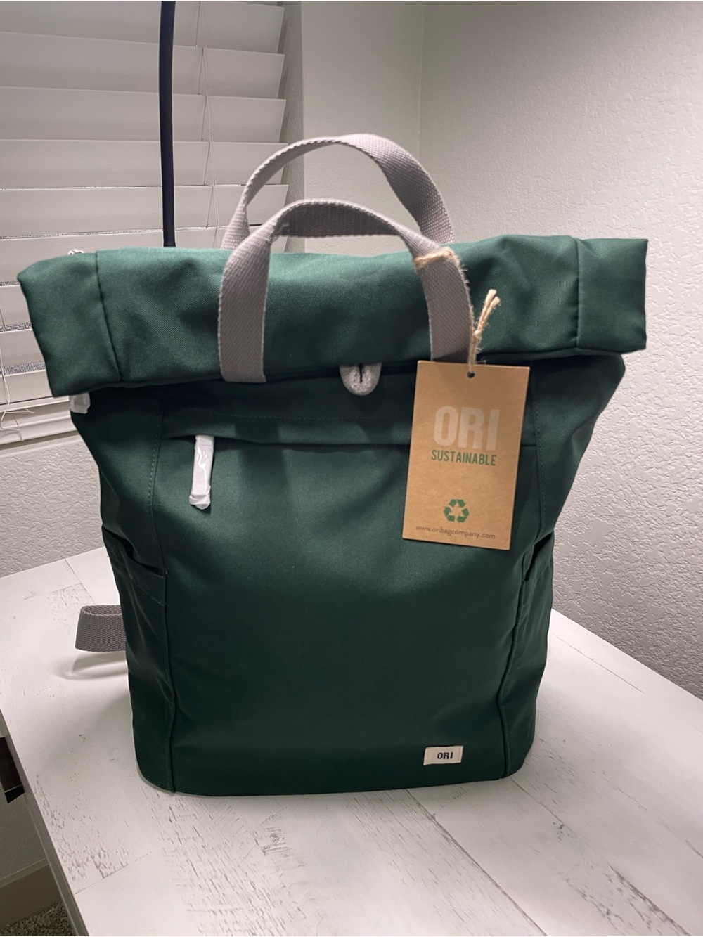 ORI London Sustainable Roll Top Backpack/Laptop Bag Unisex NWT